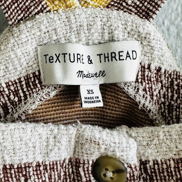 Madewell Texture Thread Tops Stripe Tie Front Tank Top Women's Size XS - Picture 4 of 4